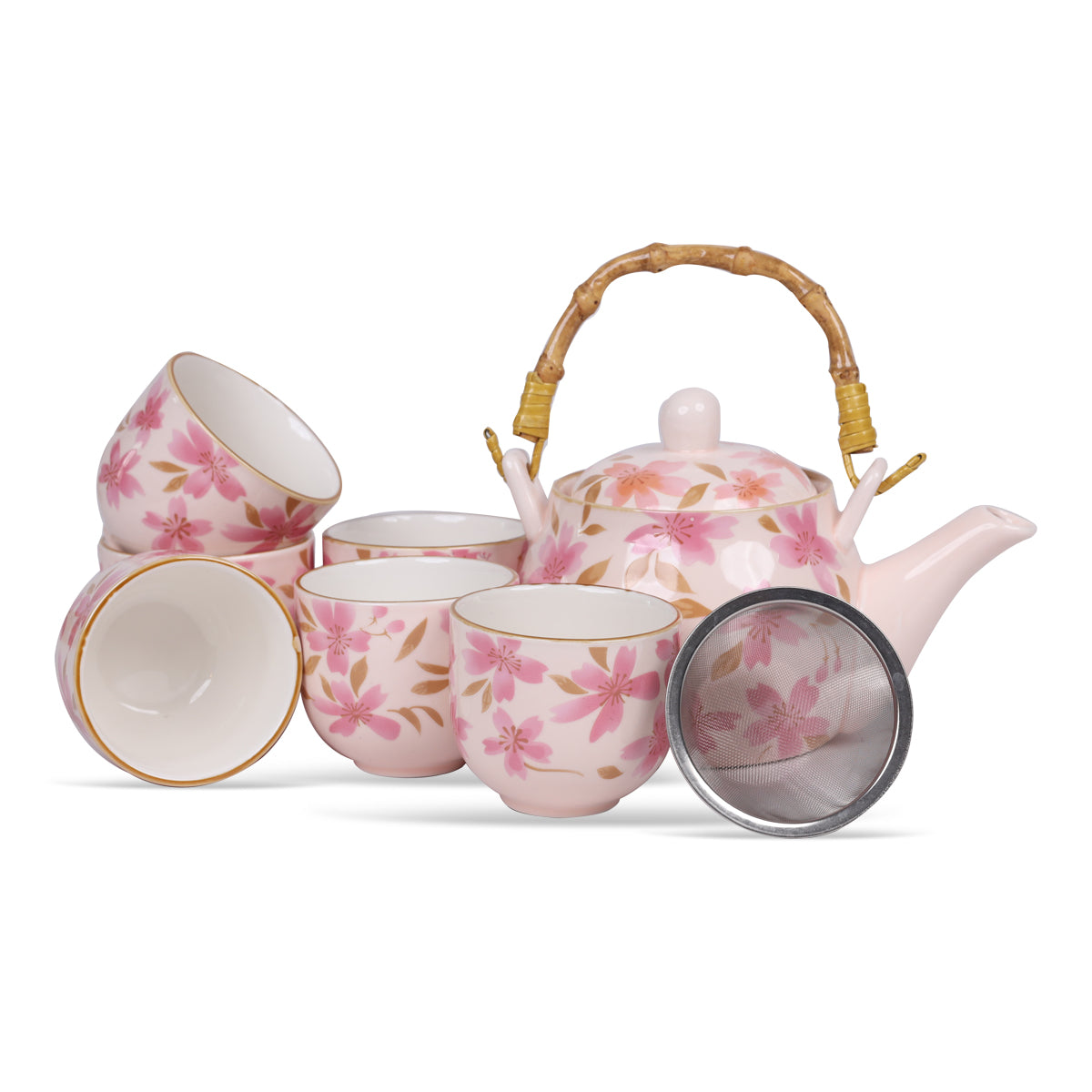 Kahwa Tea Set Pink Flowers